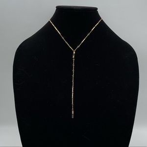 Sara Designs gold tone y necklace